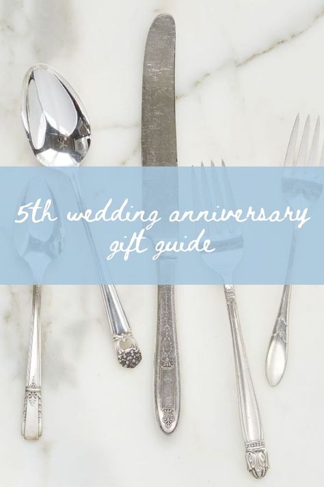 Wood is the traditional anniversary gift, and silverware is the modern anniversary gift to celebrate your five year wedding anniversary. This gift guide, gives you ideas and considerations when picking out your five year gift guide. #giftguide #weddinganniversary #marriage Five Year Wedding Anniversary, 5th Anniversary Gift Ideas, Five Year Anniversary Gift, Cafe Appliances, Traditional Anniversary Gifts, 5th Wedding Anniversary Gift, Five Year Anniversary, 5 Year Anniversary Gift, Anniversary Gift Ideas