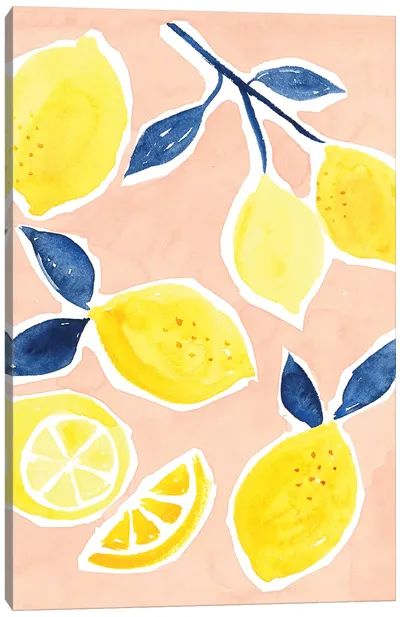 Lemon Painting, Lemon Art, Gold Poster, Art Et Illustration, Lemon Print, Fruit Art, Trendy Wall Art, Fine Arts Posters, Painting Inspiration