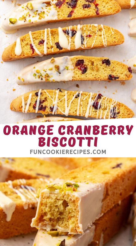 Orange Cranberry Biscotti Cranberry Orange Biscotti Recipe, Orange Cranberry Biscotti, Orange Biscotti Recipe, Cranberry Orange Biscotti, Cranberry Biscotti Recipe, Chocolate Chip Biscotti Recipe, Orange Biscotti, Fresh Cranberry Recipes, Cranberry Biscotti