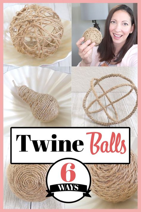 Twine Crafts Diy, Jute Twine Crafts, Twine Balls, Twine Diy, Twine Crafts, Jute Crafts, Rope Crafts, Tree Diy, Jute Twine