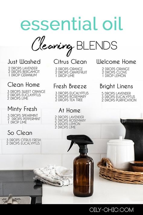 Essential Oil Cleaning Spray: DIY Multi Purpose Cleaner Oily Chic, Essential Oils For Cleaning, Essential Oil Cleaner, Lilin Aroma, Essential Oil Combinations, Doterra Essential Oils Recipes, Essential Oil Diffuser Blends Recipes, Young Living Essential Oils Recipes, Essential Oil Spray