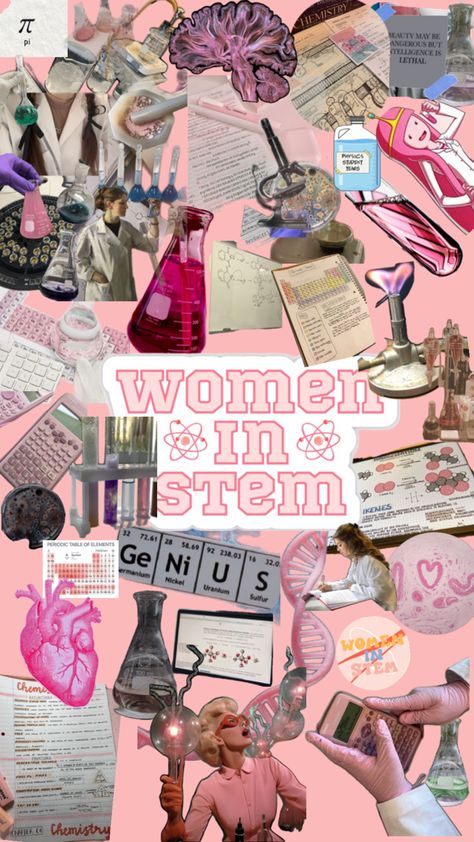 Pink Science Aesthetic, Chemistry Girl, Pink Science, Highschool Advice, Environmental Science Major, Shroud Of Turin, Biology Major, Science Girl, Women In Stem