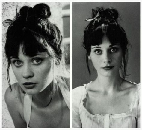 Black And White Photos, Zooey Deschanel, White Photos, A Woman, Black And White, Tumblr, Hair, White, Black