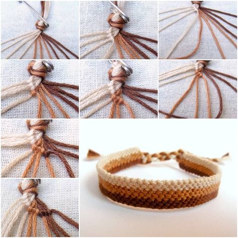 How To Make Easy Weave Bracelet step by step DIY tutorial instructions Chevron Friendship Bracelet, Pola Macrame, Friendship Bracelet Patterns Easy, Yarn Bracelets, How To Weave, Diy Bracelets Tutorials, Friendship Bracelets Tutorial, Friendship Bracelets Designs, Diy Friendship Bracelets Patterns