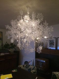 Narnia Christmas, Snowflake Chandelier, Snow Decorations, Christmas Chandelier, Elegant Holiday Decor, Snow Theme, Barn Parties, Snow Flakes Diy, Yule Ball