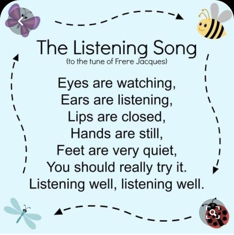 Hallway Songs For Preschool, Transition Activities For Preschoolers, All About Me Songs, Transition Songs For Preschool, Listening Song, Toddler Songs, Transition Songs, Transition Activities, Kindergarten Songs