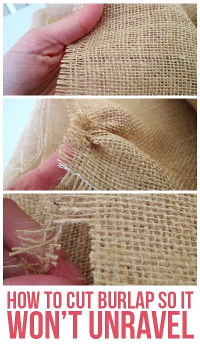 How To Cut Burlap So That it Won't Unravel Burlap Party, Painted Furniture Ideas, Apple Wreath, Hantverk Diy, Coffee Sacks, Burlap Projects, Burlap Door, Burlap Crafts, Diy Couture