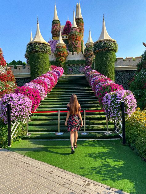 Dubai Miracle garden Dubai Mirical Garden, Miracle Garden Dubai Photoshoot, Miracle Garden Photo Ideas, Miracle Garden Dubai Outfit, Dubai Honeymoon, Dubai Pics, Dubai Reels, Dubai Picture Ideas, Miracle Garden Dubai