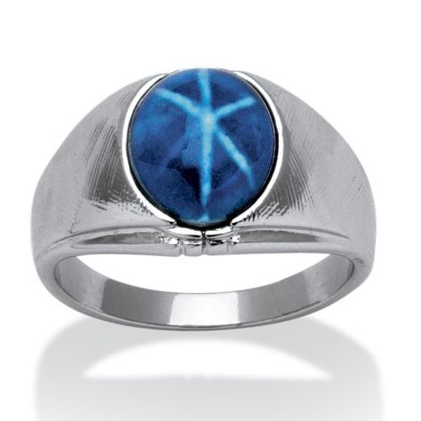 Blue Tiger Eye Ring ! Blue Star Sapphire Ring, Star Sapphire Ring, Blue Star Sapphire, Blue Tiger, Palm Beach Jewelry, Star Sapphire, Ring Blue, Eye Ring, Men's Jewelry Rings