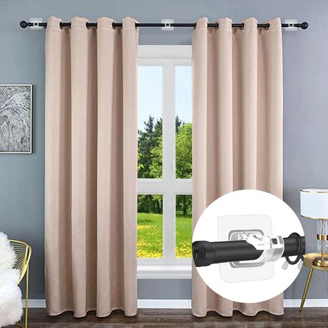 Amazon.com: 8PCS No Drill Curtain Rod Brackets No Drilling Self Adhesive Curtain Rod Holder Hooks Nail Free Adjustable Curtain Rod Hooks Curtain Hangers for Bathroom Kitchen Home Bathroom and Hotel (Transparent) : Home & Kitchen Curtain Rod Hooks, Curtain Hangers, Curtain Brackets, Curtain Rod Holders, Towel Rod, Curtain Rod Brackets, Window Curtain Rods, Living Room Accessories, Estantes Flotantes