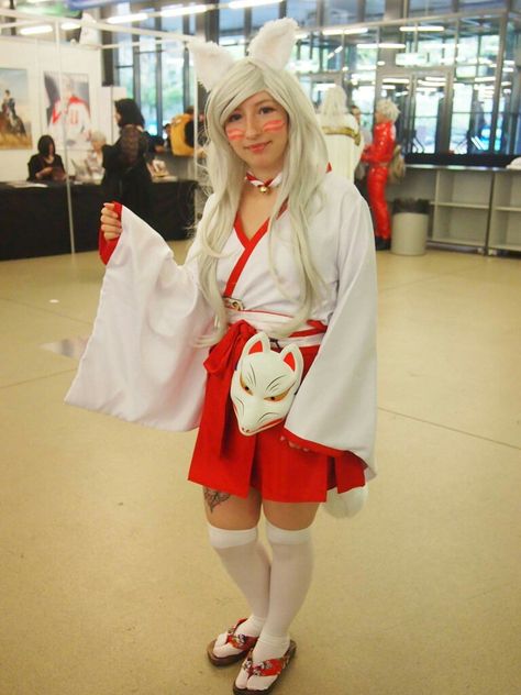 Kitsune Outfit, Kitsune Costume, Kitsune Cosplay, Fanfic Outfits, Kitsune Mask, Cosplay Makeup, Cosplay Dress, Costume Ideas, Cosplay Costumes