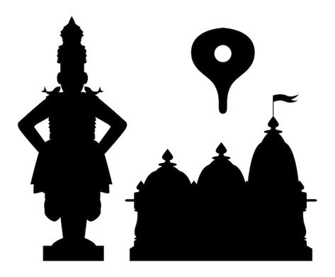 Temple Silhouette, Temple Design For Home, Indian God, Ganpati Decoration, Vector Silhouette, Beauty Art Drawings, Temple Design, Stationery Templates, Cityscape Photos