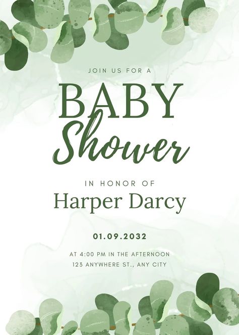 Шаблони Elegant Baby Shower, Baby Shower Invitation Cards, Baby Shower Invitation Template, Photo Collage Maker, White Watercolor, Elegant Baby, Collage Background, Collaborative Learning, Baby Shower Invites