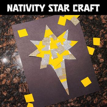 Jesus Preschool Crafts, Christmas Sunday School Crafts, Christmas Star Crafts, Nativity Activity, Nativity Scene Crafts, Kindergarten Christmas Crafts, Craft For Christmas, Simple Nativity, Nativity Star