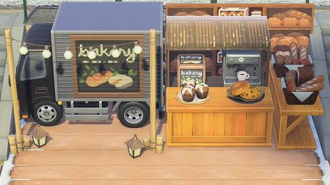 Lina on Instagram: “. I have foodtrucks popping up allover. This one is from the bakery. . . . . . . . . . . . . . . . . . . . #acnh #acnhisland #acnhinspo…” Acnh Snack Machine Ideas, Ramen Bar Animal Crossing, Fruit Stall Acnh, Acnh Sushi Stall, Food Truck Acnh Code, Acnh Food Market, Acnh Food Stall, Acnh Sushi Bar, Truck Animal Crossing