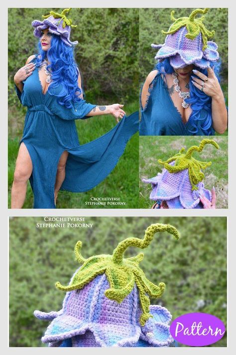 Fairy Crochet Hat, Flower Hat Crochet Pattern Free, Crochet Flower Hat Pattern Free, Fairy Crochet Pattern Free, Crochet Fairy Hat, Flower Hat Crochet Pattern, Fairy Flower Hat, Leaf Armor, Flower Hat Crochet