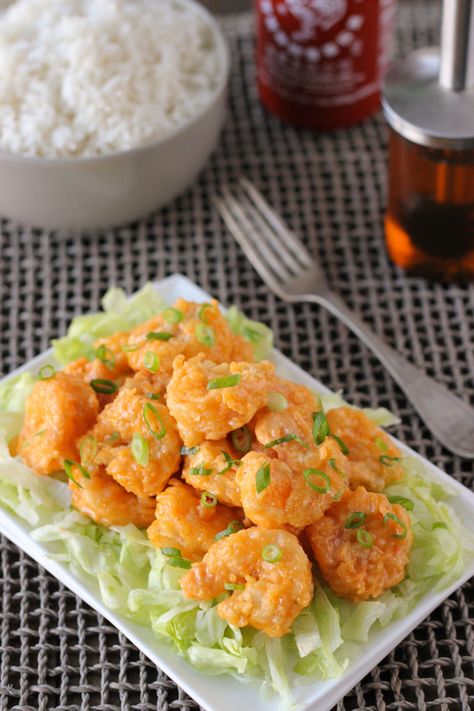 Crunchy Spiced Shrimp - Bang Bang Shrimp - Olga's Flavor Factory Shrimp Bang Bang, Spiced Shrimp, Bang Bang Shrimp, Popular Appetizers, Shrimp Dishes, Fish Dishes, Gumbo, Bang Bang, Seafood Dishes