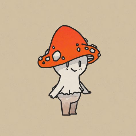 Cute Mushroom People, Mushroom Animation, Mushroom People, Doodles Easy, Photographie Indie, Arte Indie, Mushroom Drawing, Mushroom Art, Dessin Adorable