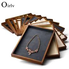 Oirlv Wooden Jewelry Tray Ring Earrings Bracelet Bangle Necklace Tray Solid Wood Jewelry Display Tray Wooden Jewelry Organizer - AliExpress Jewelry Table Display, Wooden Jewelry Display, Jewelry Organizer Drawer, Jewellery Storage Display, Wood Jewelry Display, Jewelry Store Design, Display Counter, Jewelry Tray Display, Diy Jewelry Display