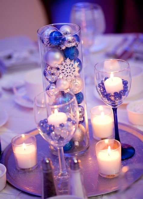 winter weddings in purple and blue | Free Shipping Winter Wonderland-party, Winter Wonderland Centerpieces, Blue Decorations, Winter Wedding Table, Purple Centerpieces, Winter Wedding Centerpieces, Winter Centerpieces, Winter Wonderland Theme, Winter Wedding Decorations