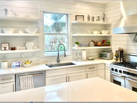 White Floating Shelf Lacquer White Lacquer Painted Floating | Etsy Kitchens With No Upper Cabinets, Kitchen No Uppers, Kitchen No Upper Cabinets, Kitchen With Shelves, White Floating Shelf, Housing Decor, No Upper Cabinets, Shelf Decorating, Easy Shelves