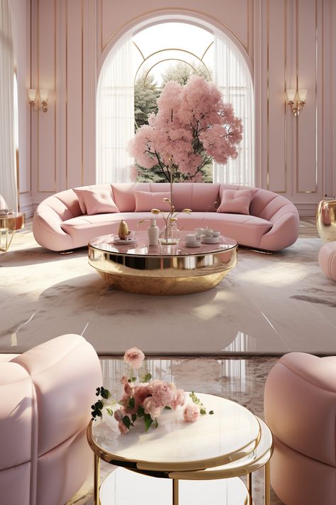 Pink sofa living room ideas