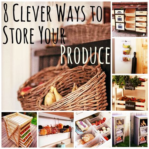 8 Clever Ways to Store Your Produce Where To Store Potatoes, Fresh Produce Storage, Organising Tips, Storing Produce, Healthy Fridge, Produce Baskets, Potato Storage, Expired Food, Produce Storage