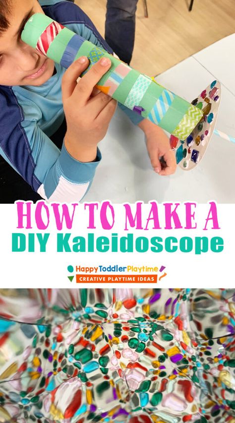 Kaleidoscope Craft Preschool, Preschool Kaleidoscope Craft, Self Awareness Art Activities, Toddler Steam Activities, Kaliedescope Diy For Kids, Kalidescope Diy Kids, Eye Activities For Preschool, Shape Craft Preschool, S.t.e.a.m. Activities For Kids