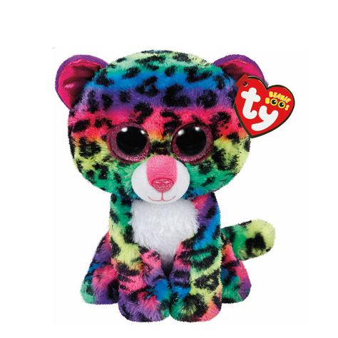 Ty Beanie Boos Collection, Ty Beanie Boos, Rainbow Leopard, Beanie Boo, Cuddle Buddy, Beanie Boos, Professional Gifts, Glitter Eyes, Beanie Babies