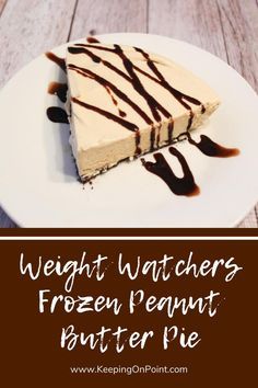 Frozen Peanut Butter Pie, Pb2 Recipes, Frozen Peanut Butter, Weight Watchers Menu, Ww Recipe, Weight Watchers Meal Plans, Weight Watchers Recipes Desserts, Weight Watchers Snacks, Ww Desserts