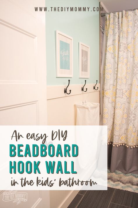 Bathroom Beadboard With Hooks, Bathroom Beadboard Ideas, Bathroom Wainscoting Ideas, How To Install Beadboard, Diy Beadboard, Beadboard Bathroom, Master Bath Design, Bathroom Design Inspiration, Hook Wall