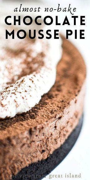 Easy Chocolate Dessert, Cold Chocolate, Chocolate Mousse Desserts, Chocolate Mousse Pie, Mousse Pie, Easy Chocolate Desserts, Chocolate Mousse Recipe, Mousse Dessert, Cold Desserts