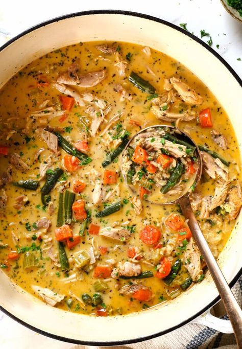 The Best Chicken Vegetable Soup Recipe - Carlsbad Cravings Homemade Chicken Vegetable Soup, Grilled Chicken Marinade Recipes, Lamb Burger Recipes, Basil Beef, Homemade Chicken Alfredo, Chicken Vegetable Soup Recipes, Street Taco Recipe, Dragon Chicken, Greek Lamb