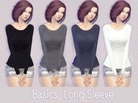 Simple shirt for anytime wear  Found in TSR Category 'Sims 4 Female Everyday' Sims 4 Baggy Shirt Cc, Game Lol, One Shoulder Shirt, Plain White Shirt, Cc Clothes, Baggy Shirt, Baggy Tops, Toddler Top, Sims 4 Teen