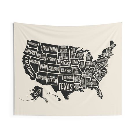 USA Tapestry US Map Tapestry USA Wall Decor United States | Etsy Bedroom Decor Art, Dorm Room Tapestry, Map Tapestry, United States Map, Modern Map, Usa Map, Room Bedroom Decor, Wall Maps, Map Wall