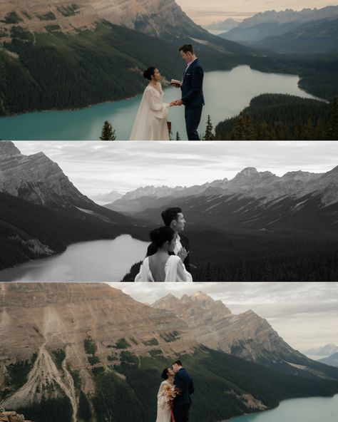 Sometimes the best moments in life are the ones shared just between two✨Eloping in Banff is a dream come true, surrounded by the stunning beauty of the Canadian Rockies🏔️ Content Day: @elopeacademy Host: @elopewithkaseyjo Florals: @desertrose.creative Models: Annabelle & Radek @annabelle_yrf @readyyycz #elopeinbanff #mountainlove #destinationelopement #adventureelopement #coloradoelopementphotographer Banff Elopement Summer, Banff Elopement, Elopement Pictures, Sunrise Elopement, Banff Wedding, Pic Poses, Pic Pose, Best Moments, A Dream Come True