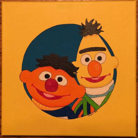 Bert And Ernie Drawing, Bert And Ernie Tattoo, Beto Y Enrique, Bert Ernie, Bert And Ernie, Open Sesame, Bert & Ernie, Silly Puppets, Line Art Tattoos