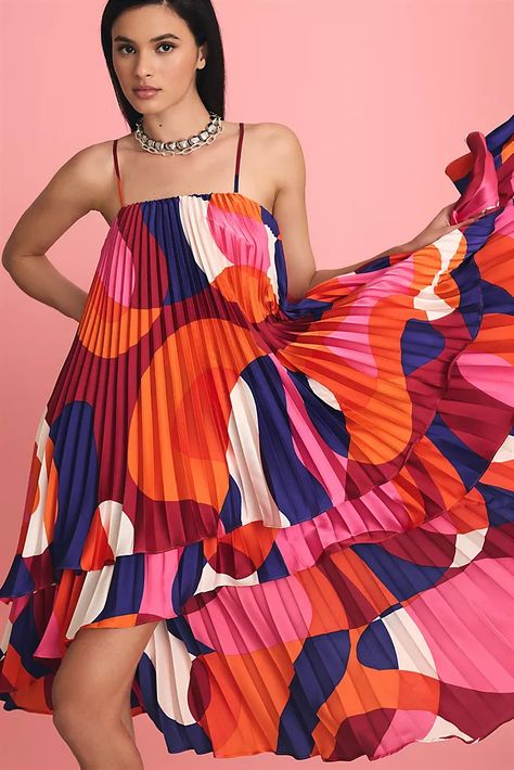 High Low Ball Gown, High Low Gown, Vibrant Dress, Ball Gown Dresses, Hutch, New Yorker, Guest Dresses, Orange Pink, Pleated Dress