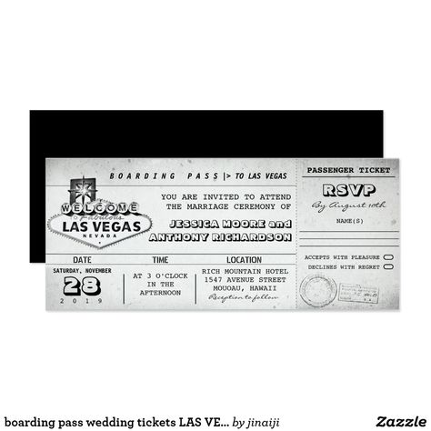 boarding pass wedding tickets LAS VEGAS Card Las Vegas Invitation, Las Vegas Plane Ticket, Vegas Wedding Save The Date, Vegas Wedding Invitations, Las Vegas Elopement Invitations, Mountain Hotel, Destination Wedding Invitations, Marriage Ceremony, You Are Invited