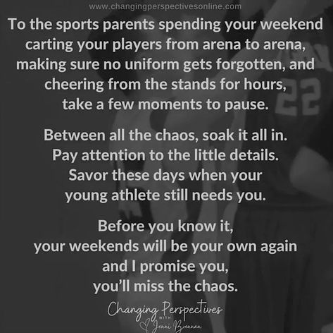 Parenting Teens & Tweens on Instagram: "Try to soak it in. It will be done before you know it. Via @changingperspectivesblog" Sports Mom Quotes, Baseball Mom Quotes, Sports Parent, Athlete Quotes, Baseball Quotes, Soccer Life, Young Athletes, Sports Quotes, Parenting Teens