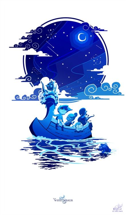 The Legend of Zelda | Wind Waker - This is so pretty...the atmosphere of this print feels mystical Sky Pirate, Wind Waker, Zelda Art, Legend Of Zelda Breath, Zelda Breath, Twilight Princess, Breath Of The Wild, The Legend Of Zelda, Video Game Art