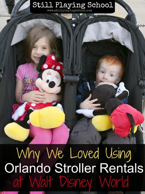 Orlando Stroller Rentals at Walt Disney World | Still Playing School Stroller Rental Disney World, Disney Stroller Rental, Disney Time, Universal Studios Orlando, Walt Disney World Vacations, Universal Orlando, Camping Gifts, Disney Dining, Disney World Tips And Tricks