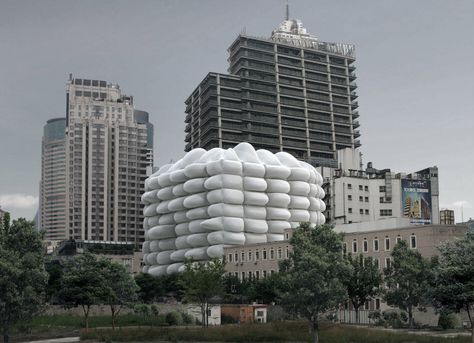 Bubble Building / 3GATTI Architecture Studio | ArchDaily Bubble Building, New Architecture, Best Architects, Pillow Fort, Architecture Studio, Large Pillows, Built Environment, Architecture Firm, Residential Architecture