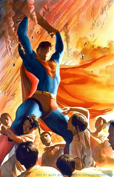 Superman by Alex Ross Superman Evolution, Alex Ross Art, Superman Gifts, Superman Artwork, Superman Family, Superman Art, Superman Comic, Kal El, Univers Dc