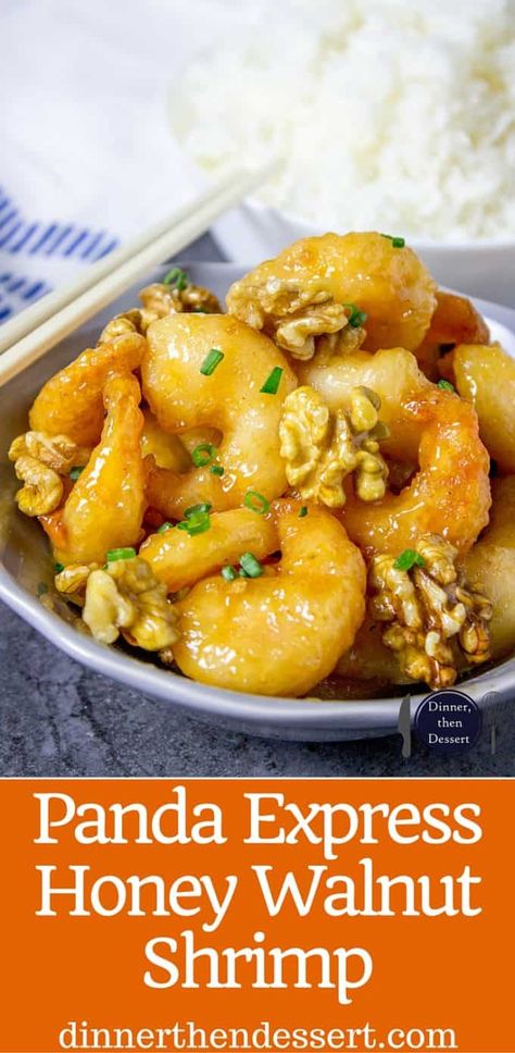 Panda Express Honey Walnut Shrimp - Dinner, then Dessert Panda Express Honey Walnut Shrimp, Panda Express Recipes, Honey Shrimp, Cats Food, Walnut Shrimp, Tempura Batter, Honey Walnut, Honey Walnut Shrimp, Honey Sauce