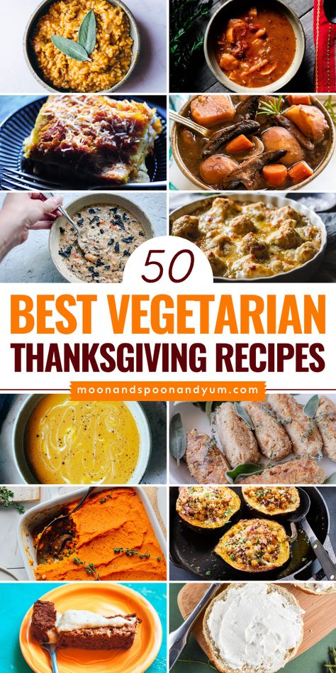 Don't miss these best vegetarian Thanksgiving recipes to make your holiday a bit brighter! Find Turkey Day recipes for entrées, side dishes, and desserts below for a simple yet unforgettable Thanksgiving dinner party! Healthy, gluten-free, and vegan dishes! Easy Vegetarian Thanksgiving Recipes, Vegetarian Thanksgiving Recipes, Vegetarian Thanksgiving, Vegan Thanksgiving Recipes, Thanksgiving Dishes, Vegan Thanksgiving, Delicious Vegetarian, Easy Vegetarian, Meat Free