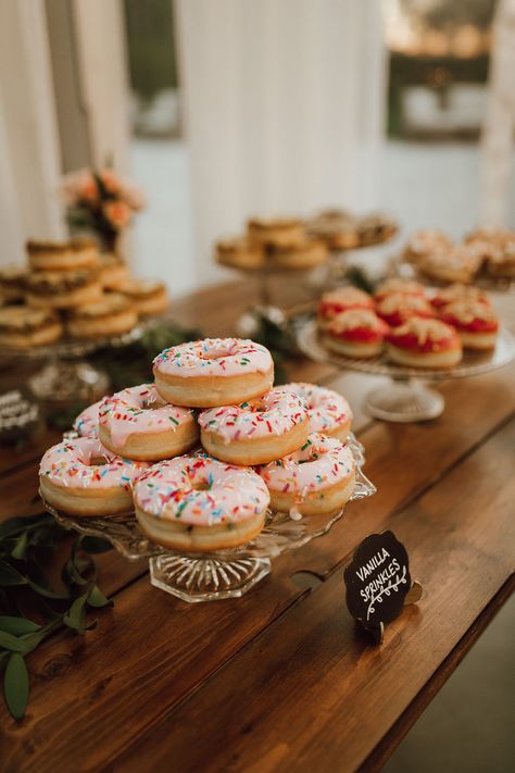 Donut Dessert Table, Doughnuts Wedding, Doughnut Wedding Cake, Dessert Table Wedding, Donut Wedding, Donut Display, Watters Wedding Dress, Wedding Donuts, Donut Dessert