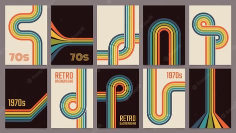 Yearbook Layout Ideas, Black Channel, Pre Roll, 60s Design, Branding Portfolio, 70s Design, Event Posters, Geometric Poster, Retro Background