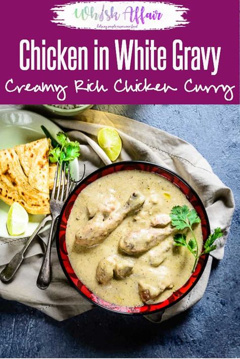 White Chicken Recipe Indian, White Chicken Gravy, White Chicken Recipe, White Korma Recipe, White Chicken Curry, White Karahi, Cooking With Ghee, White Chicken Chili Healthy, Chicken Korma Recipe