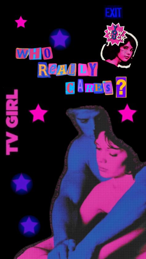 Who really cares #tvgirl #vibes #wallpaper #music #blue #pink #fyp #shufflefyp Who Really Cares Wallpaper, Tv Girl Who Really Cares, Who Really Cares, Wallpaper Iphone Boho, Wallpaper Music, Pink Wallpaper Backgrounds, Vibes Wallpaper, Tv Girl, Tv Girls